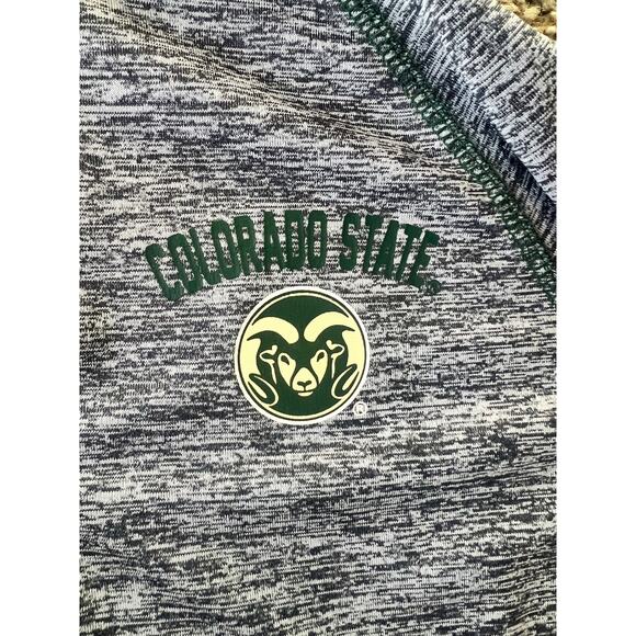 Womens CSU 1/4 Zip Pullover, Colorado State, Medium, Gray, Jacket, Lightweight - Picture 2 of 8